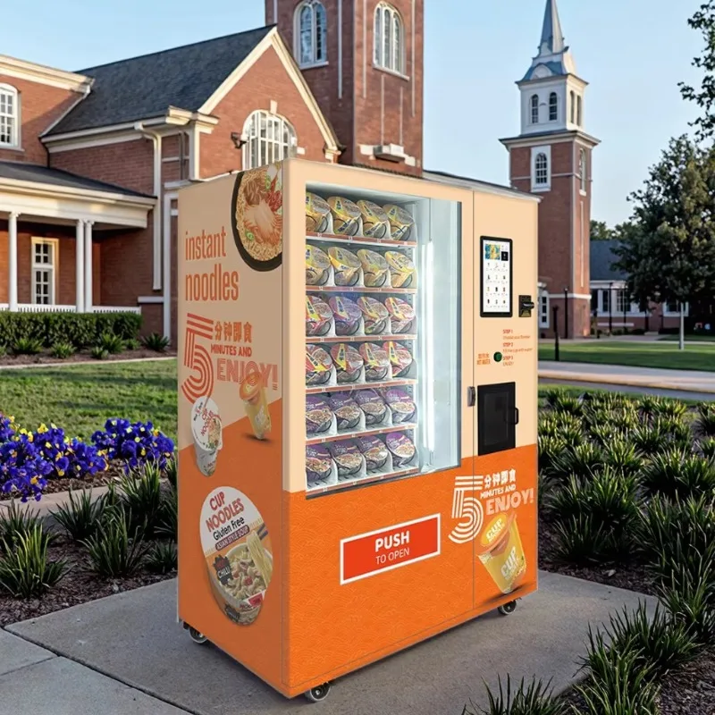 FL Wholesale Combo Vending Machine for Instant Noodles and Milk Tea 24-Hour Auto Water Heating Buy and Soak Features Customized