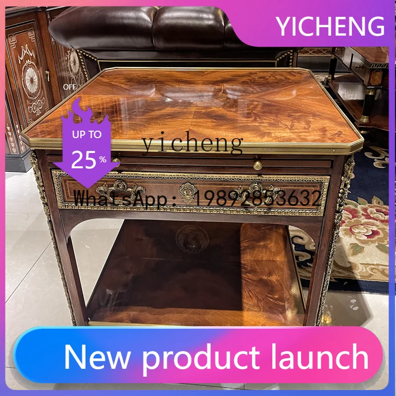 X6  Mahogany Solid Wood Coffee Table Living Room Sofa Lacquered Side Table