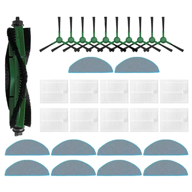 

ABZA-For Irobot Roomba Combo Essential, Roomba Vac Essential Parts Main Roller Side Brush Hepa Filter Mop Cloth Accessories
