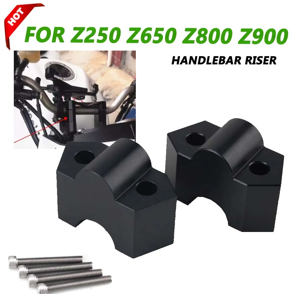 For KAWASAKI Z250 Z650 Z800 Z900 Z 900 Z 800 Motorcycle Handlebar Heightening Riser Clamp Mount Handlebar Rearward Shift Riser