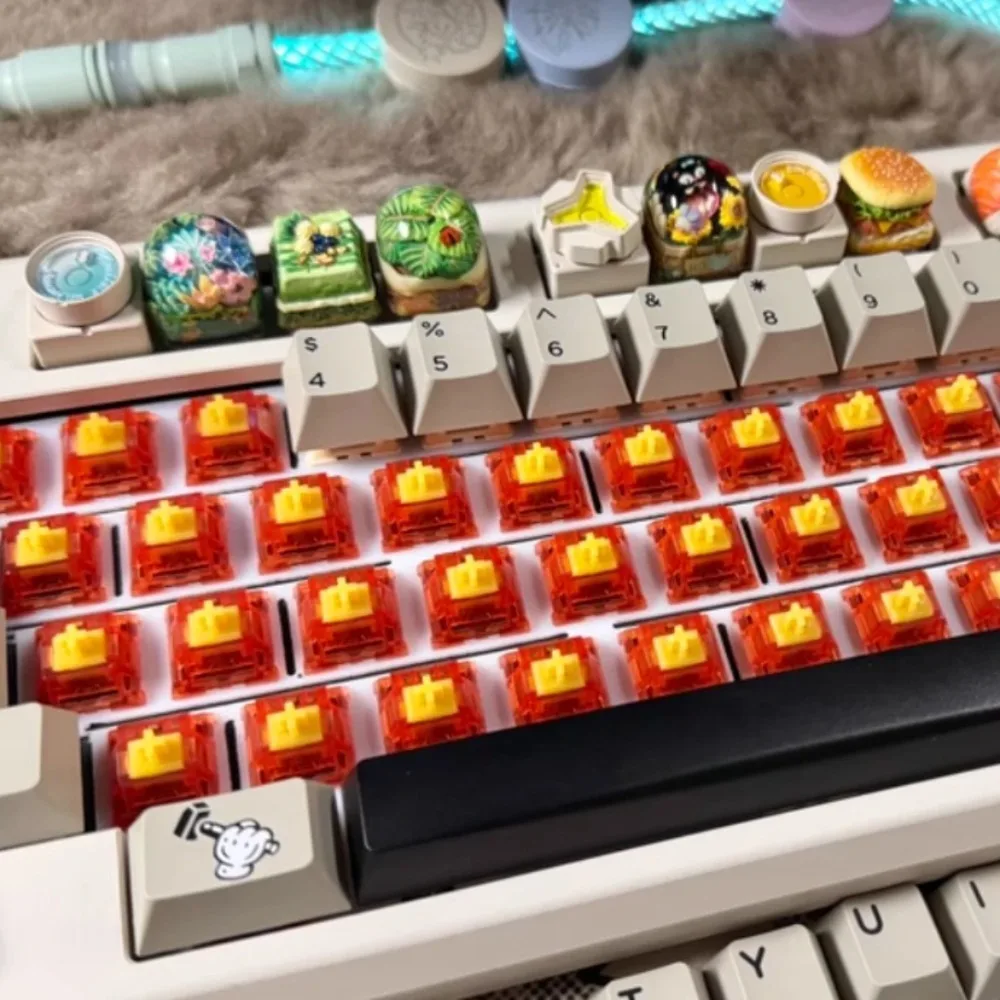 MZ Studio Y2 Translucent Linear Switch HIFI Quick Trigger 32g 40g 48g 53g Gaming Typing Mechanical Keyboard PC Accessories Gift