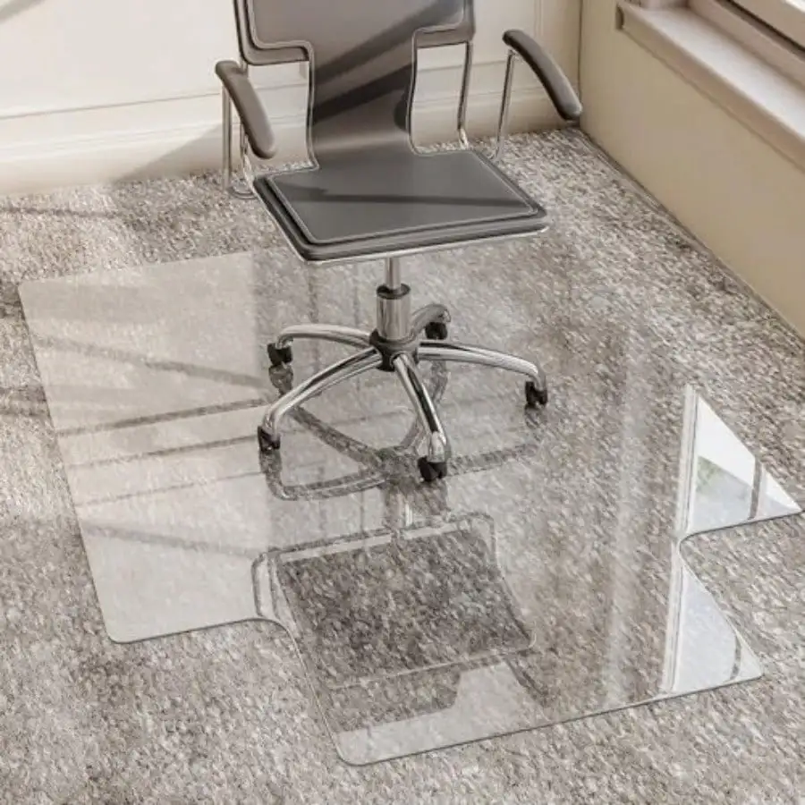 

Floor Mat - 36" x 48" Office Chair Mat for Carpet Clear Duty Hard Rolling Glass Mat 1/5" Thick for H