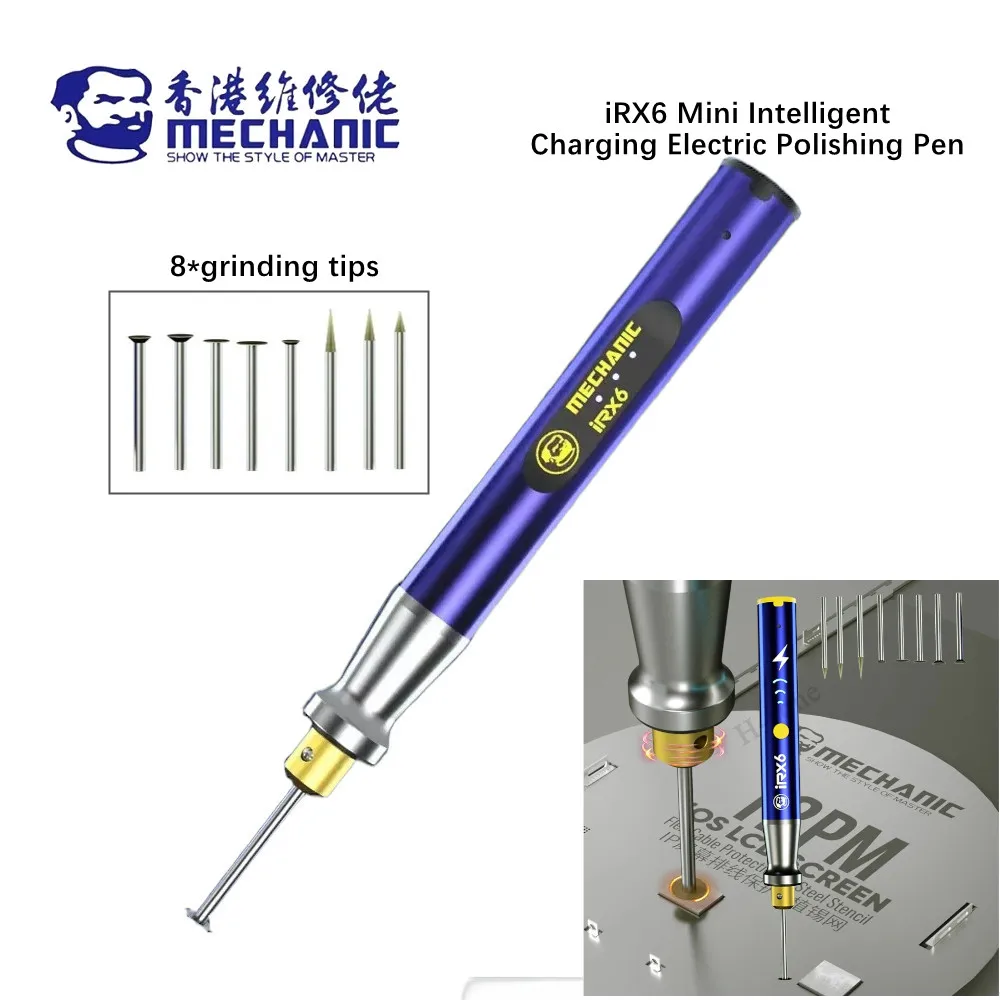 

Multi-Function Mechanic IRX6 Mini IC Pen Grinder Carving Drilling Polishing Chip PCB Rework Trace Repair Electric Polisher Tools
