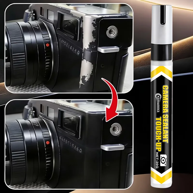 Touch‑Up Paint Pen for Camera Body Edges Corners, Scratch Chip Repair Marker, Precision Fine Tip Quick‑Drying