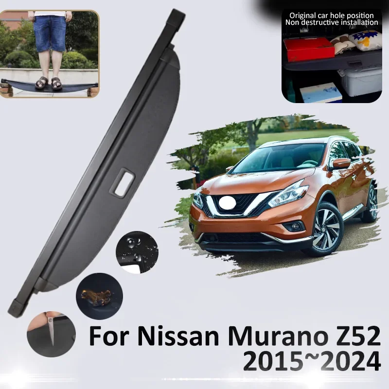 

Car Trunk Cargo Cover For Nissan Murano Z52 2015~2024 2019 2020 2022 Car Shield Rear Rack Curtain Partition Privacy Accessories