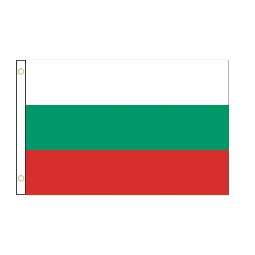 Bandera de Bulgaria Orgullo bulgaro 2x3 pies 3x5 pies poliéster duradero ojales de latón decoración interior al aire libre Banner