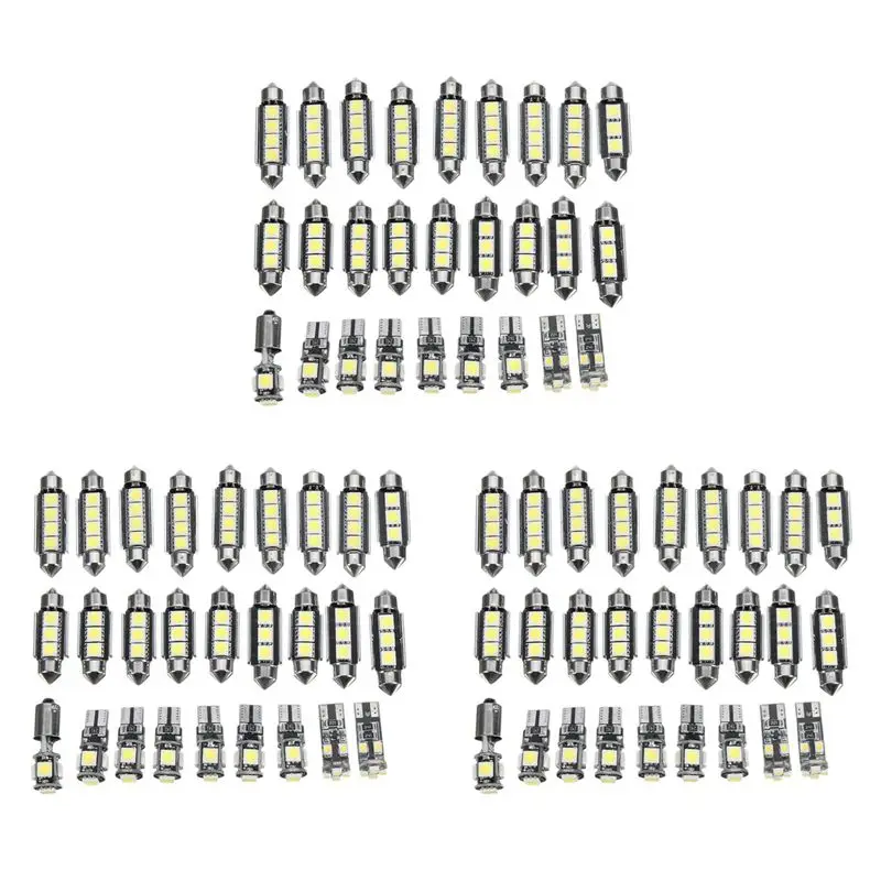 Classy-81Pcs White In-Car Led Light Kit For E-Class W211 2002-2008