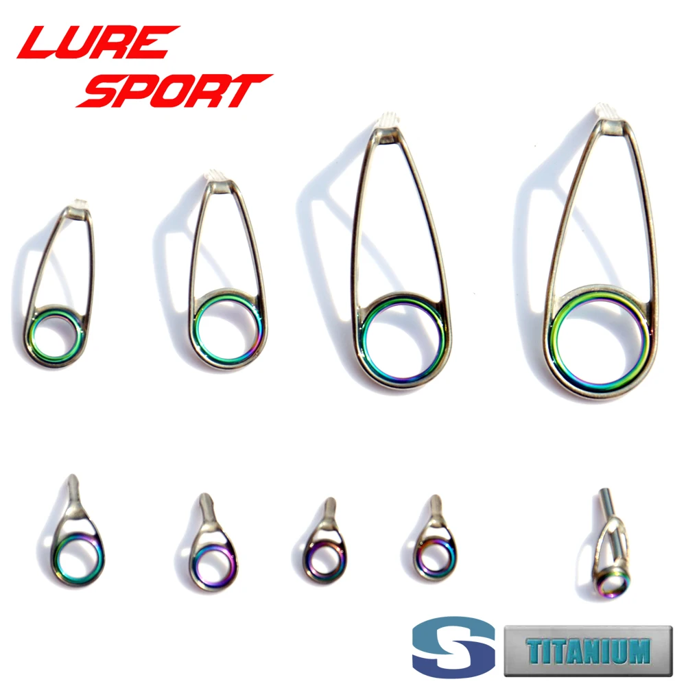 Seaguide 9pc Titanium Frame Rainbow RS ring ​TiXLRST Top TiXOHRSG12 Guides set Rod Building Component Repair DIY Accessory