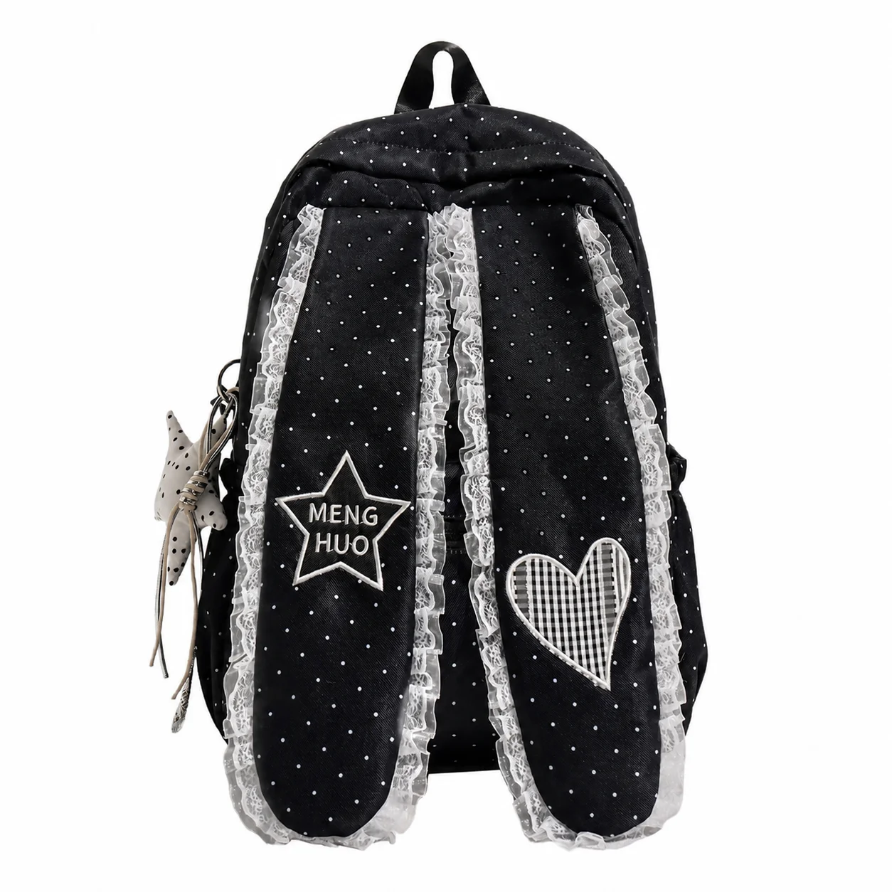 Teen  Backpack Sweet Lolita Backpack Lace Trim Backpack Adjustable Daypack For School Daily Carrying Stationery