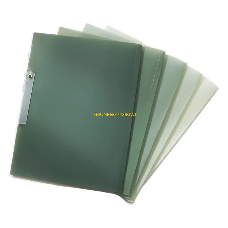 C90C 5PCS回転クランプ付きファイルペーパースリーブ40枚の透明な耐水性