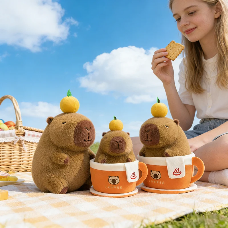 Peluche Capybara Mignonne, Poupée Géante Kawaii, Jouet en Peluche de Dessin Animé, Décoration Maison, Cadeau d'Anniversaire pour Adolescent