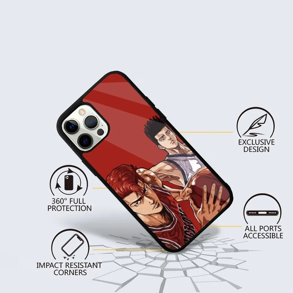 Anime S-Slam Dunk Phone Case For iPhone 15,14,13,12,11,Plus,Pro,Max Mini Magsafe Magnetic Wireless Charging