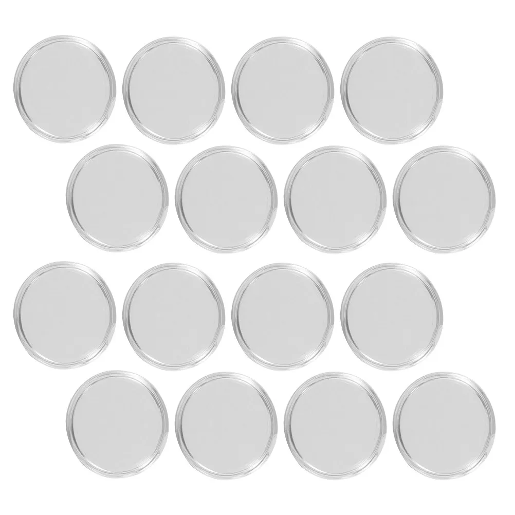 80Pcs Transparent Protectors Clear Plastic Capsules for Coin Collection Display Airtight Seal Smooth Finish