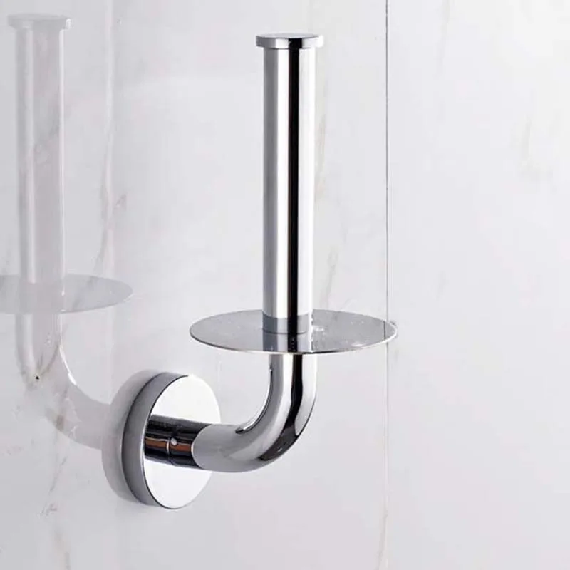 Bathroom Stainless Steels Vertical Paper Towel Holder Perforated Installation Bathroom Hardware Paper Holders Minimalist Design