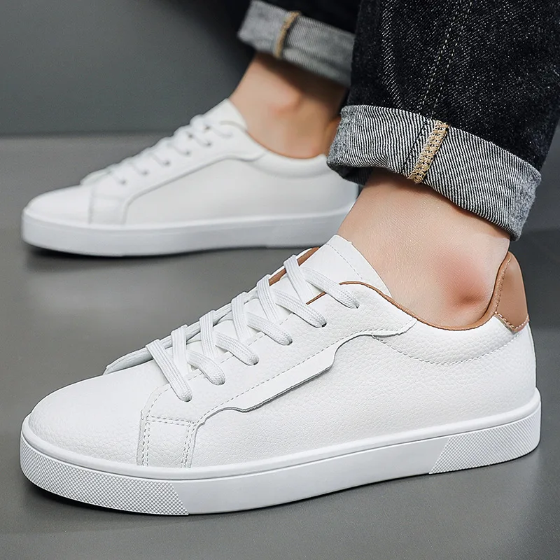 

Men's Shoes High Quality Leather Casual Shoes Fashion Teenage Student Skateboard Shoes Luxury Leather Tennis Shoe Zapatos Hombre