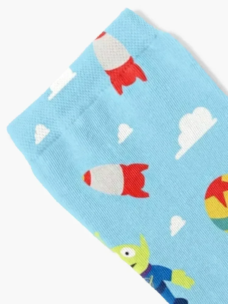 Alien Pattern by JazzCats Socks Toe sports hiphop christmas gift Antiskid soccer Socks Women's Men's