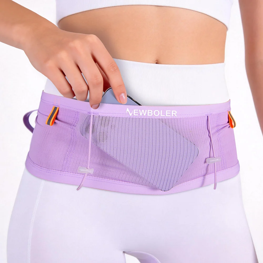 Running Waist Bag Breathable Waist Pack Invisible Lightweight Quick Dry Running Belt Fitness Gym Marathon Bib Number Fanny Pack