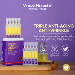 VIBRANT GLAMOUR Triple Retinol Pro-xylane Ampoule Serum Gentle Antiaging Firm Brighten Repair Skin Care 2ml*15pcs
