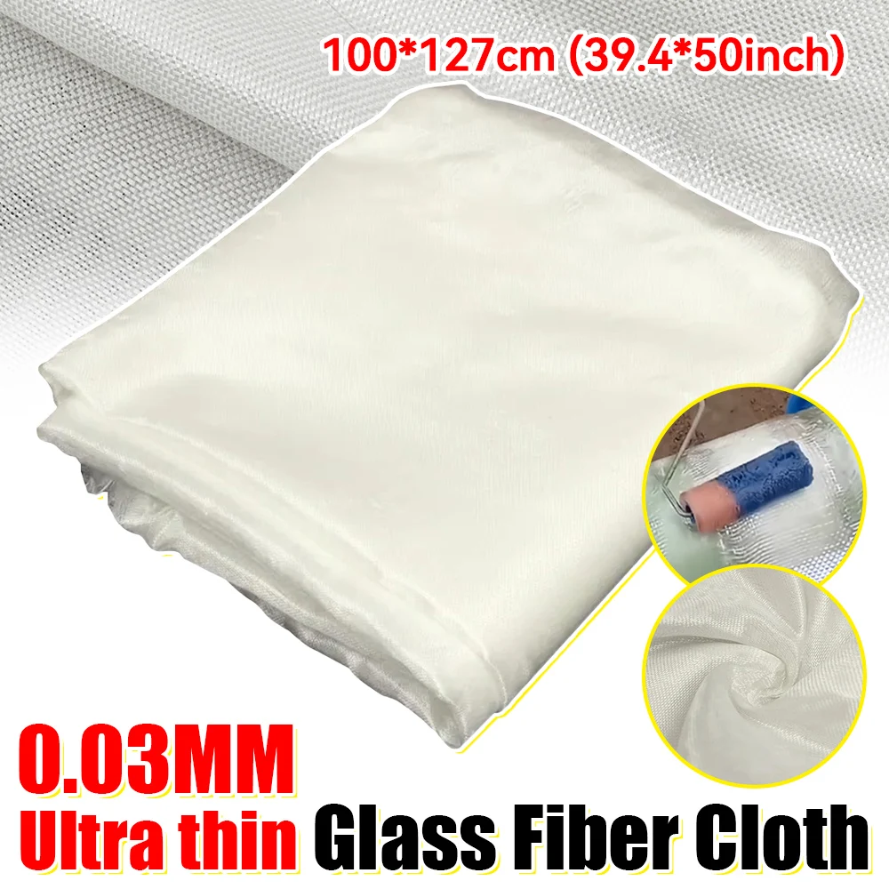 1pcs 1.27x1m New Glass Fiber Woven Fiberglass Fabric Cloth Plain Weave Reinforced Fabric Tool DIY Material for Automotive Repair