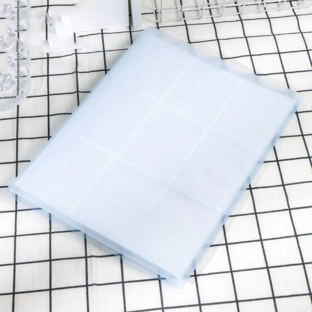 With Inner Page Binder Photocard Holder 3 Inch 9 Grid Photo Album Binder Solid Color A4 Small Card Collect Book Chasing Supplies