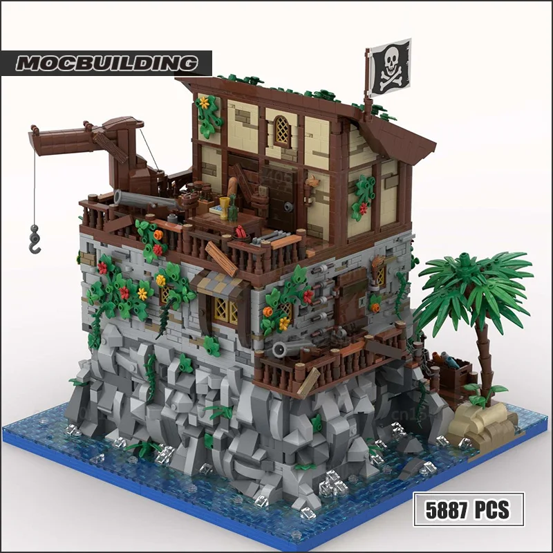 Die Insel Mit Haus Film Moc Bausteine Technologie Ziegel DIY Montage Modell Sets Kreative Sammlung Spielzeug Weihnachten Geschenk