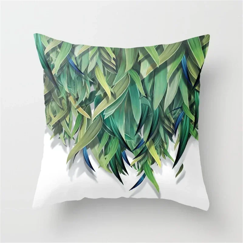 NEW Modern Green Plants Cushion Cover Geometric Nordic Throw Pillows For Home Decoration Cactus Tropical Decorative Pillowcase