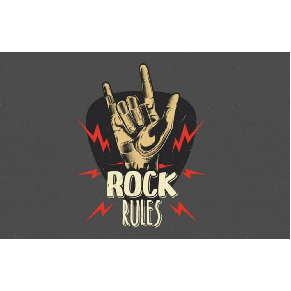 90x150cm CUSTOM ROCK RULES Flag With MUSIC METAL BANNER No flagpole