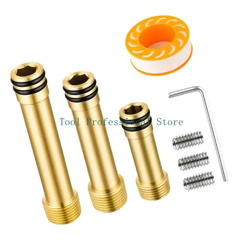 57QF Metal Shower Elbow Adapters Replacement with Sealing Tape & Screws K-98350 for Easy Installation & Reliable Performances