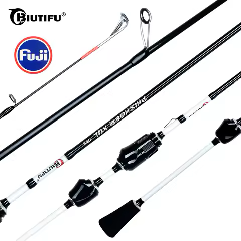 BIUTIFU 초경량 스피닝 캐스팅 로드, T800 탄소 섬유 후지 링, 0.2-8g 솔리드 팁, 미끼 송어 낚시 피셔, 1.8 m, 1.92m