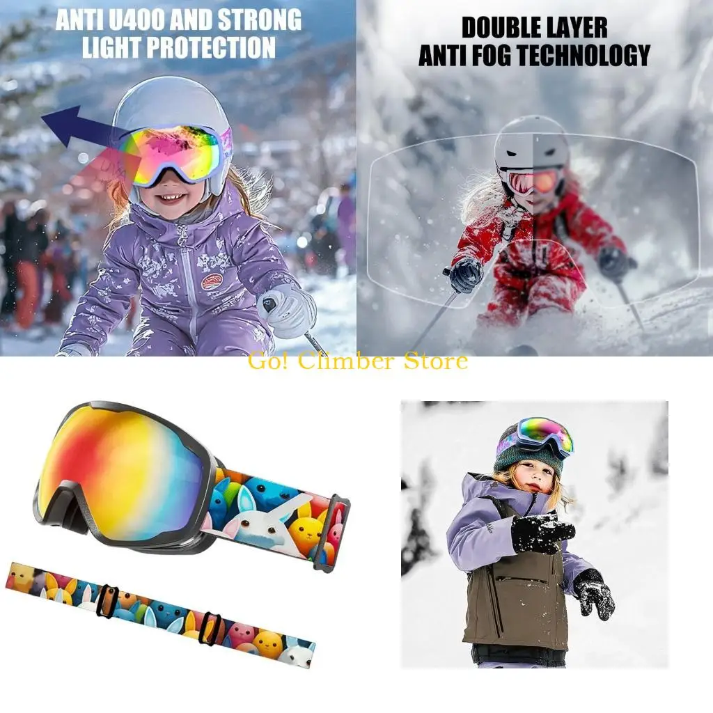 

Q84C Kids Sports Ski Goggles Туманные туман