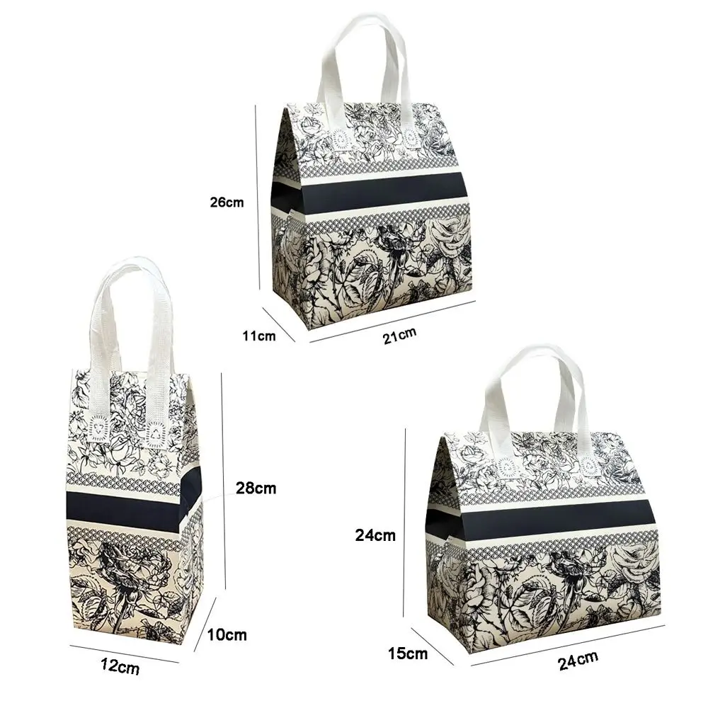 10 قطعة قابلة لإعادة الاستخدام غير المنسوجة النسيج الحليب الشاي التعبئة والتغليف حقيبة حمل السفر كوب معزول غطاء الألومنيوم احباط القهوة حمل حقيبة