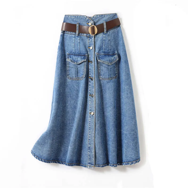 

Women's A-Line Denim Skirts Y2k Harajuku Korean Vintage 90s Oversize High Waist Long Jean Skirt 2000s Trashy Clothes 2024