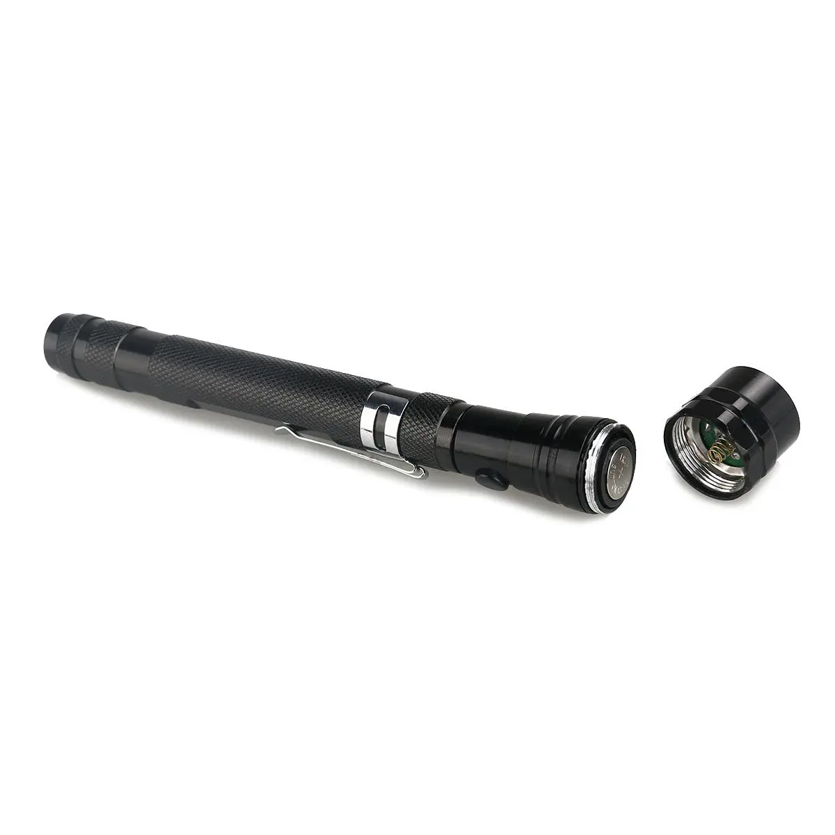 3 LED Black Flexible Magnetic Flashlight Portable Telescopic Torch Strong Magnet Head Retractable Telescopic Flashlight