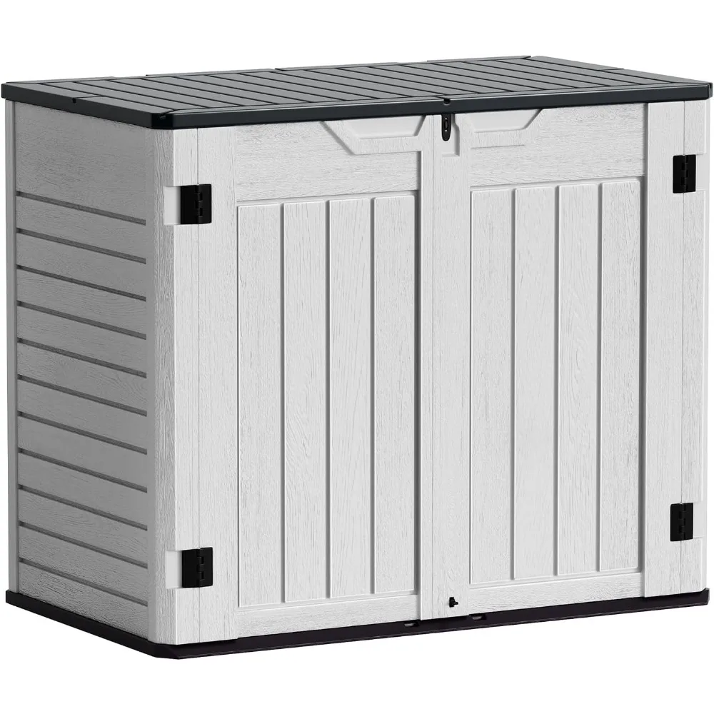 

Outdoor Horizontal Resin Storage Sheds 34 Cu. Ft. Weather Resistant Resin Tool Shed, Extra Large Capacity Weather Resistant