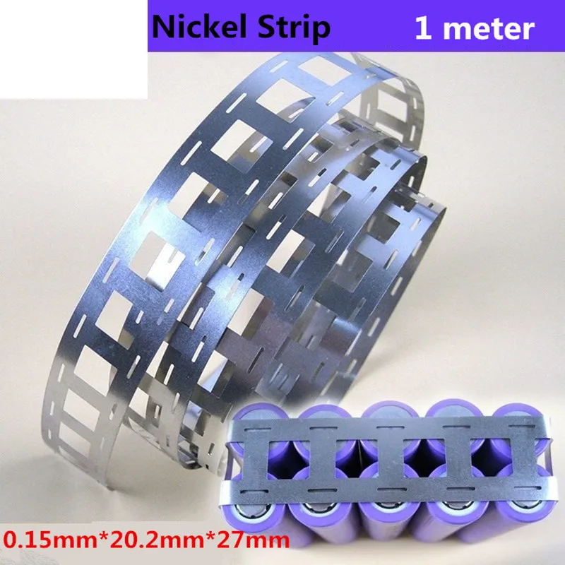 

1 Meter Pure Nickel Strip 99.96% Lithium Battery Nickel Strips For 18650 Battery Pack 2P Spot Welding Nickel Belt