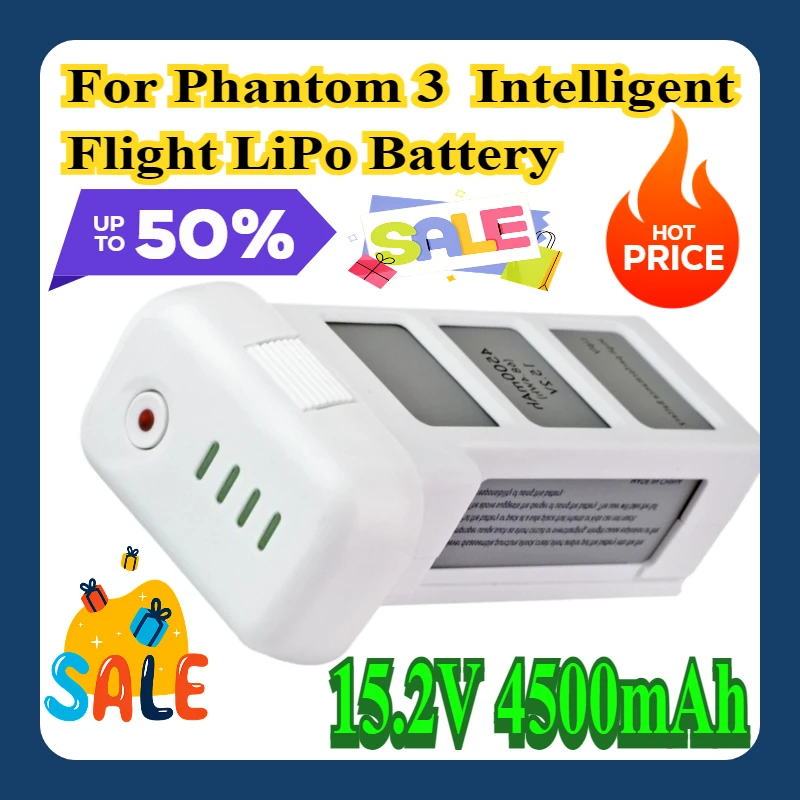 

For Phantom 3 15.2V 4500mAh Intelligent Flight LiPo Battery