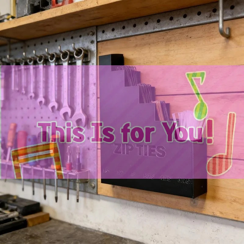 【HMA】1Pcs Cable Tie Holder Multi-layer Wall Mount Zip Tie Organizer Rack For Garage Workshop Pegboard Tool Storage