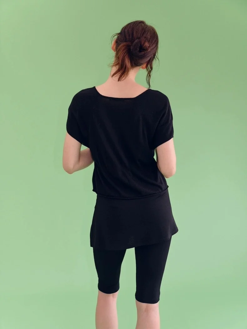 

Loose Women's V-ne Knitted Top with Belt Summer ort Sve Breathable Casual Faion Office Sle Regular Fit Pure Color