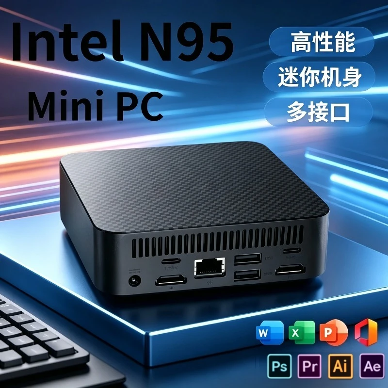 High Performance Mini PC Intel Core N95 16GB RAM 1TB 2TB SSD WiFi 6 Portable Gaming Computer Office PC Desktop