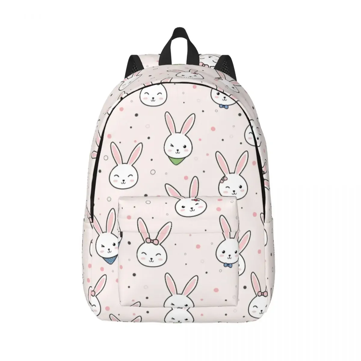 Mochila con patrón de animales para niño y niña, morral de lona con diseño de conejo para guardería, estudiante de escuela primaria, bolsas de libros de animales bonitos, mochila de viaje para niños