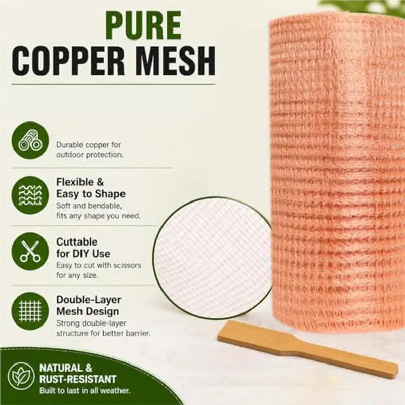 EYFL-Double-Layered Wire Mesh With 1 Stick, Homemade Hole Filler For Gardening Sprue Sealing And DIY(1 Roll)