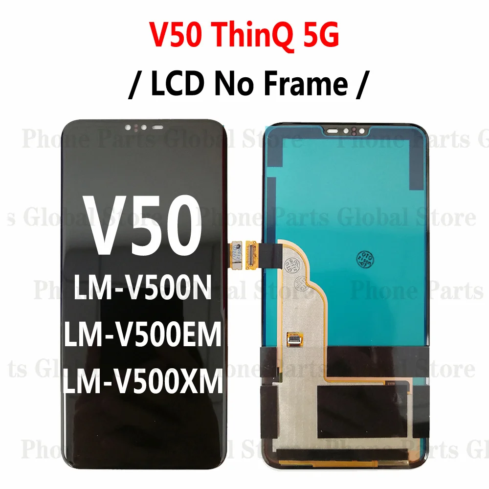 LCD With Frame For LG V60 V600 V40 V405 V50 V500N V50S V510N ThinQ 5G Display Screen Touch Sensor Digitizer Assembly Replacement