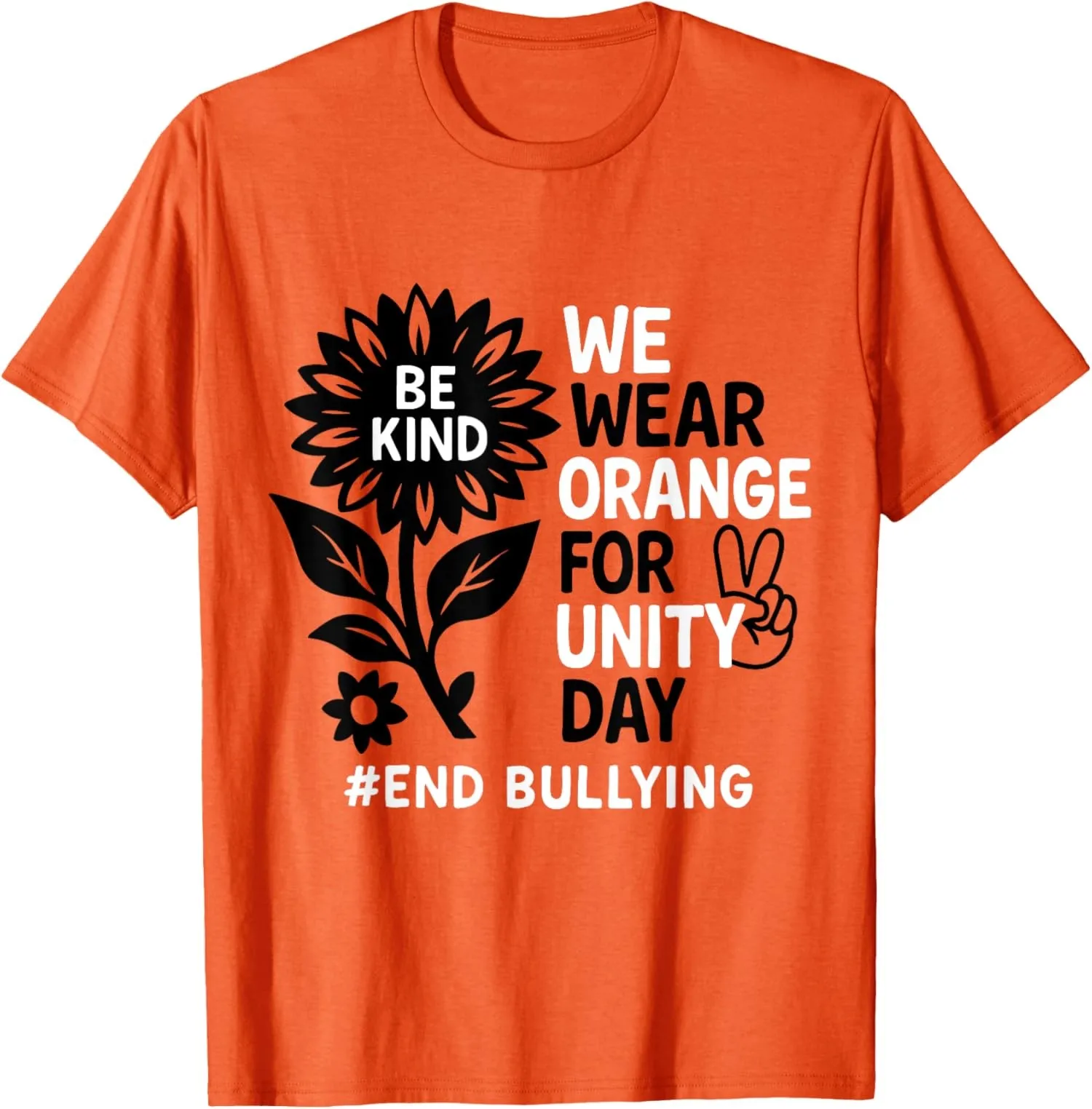 Be Kind We Wear Orange For Unity Day Kindness Camiseta unisex