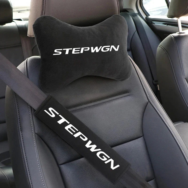 Car Safety Belt Shoulder Protection Pads Interior Headrest Neck Pillow For Honda Stepwgn Civic Accord CRV Hrv Fit Jazz Accessory