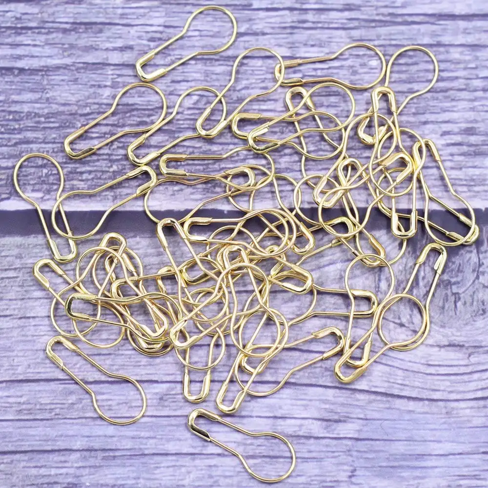 2500Pcs Wholesale Golden Flask Shape Gold Plated Metal Safety Pins Jewelry Making Needles Accessories 21x9.5mm