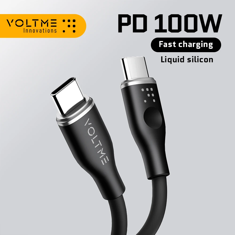 VOLTME USB Type C To USB C Cable 100W PD Fast Charging Charger Wire Cord Type-C USBC Cable For iPhone 15 Samsung Xiaomi Huawei