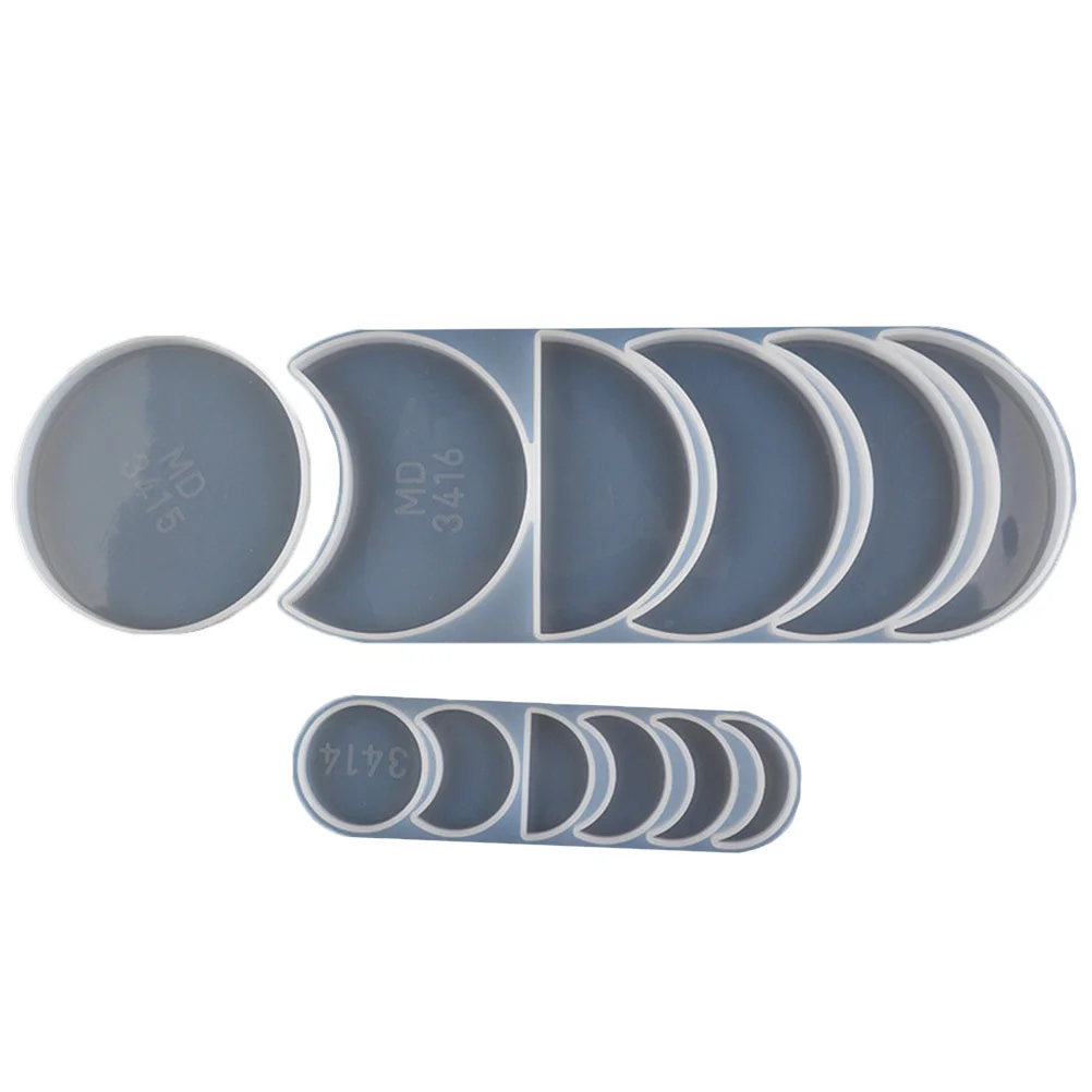 

2Sets Lunar Eclipse Mold Silicone DIY Kit High Flexibility Transparent Space Theme Ornament Crafts Tool Space Theme Mold