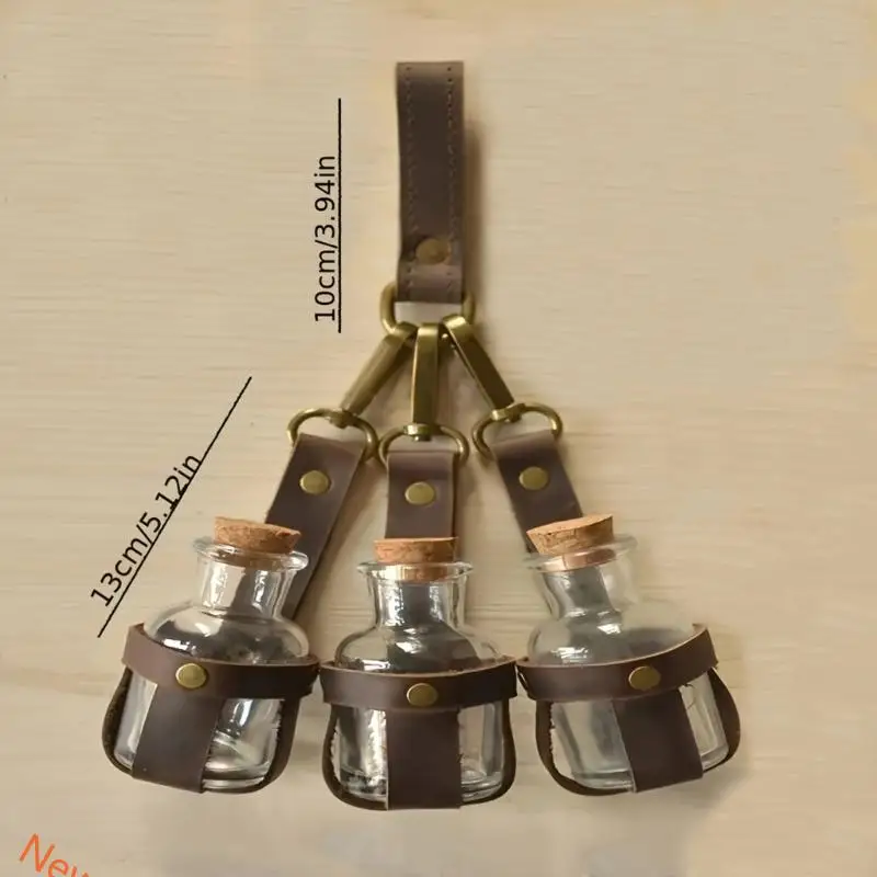 Bouteille potion sorcière Halloween avec porte-cuir Stoppers Corppers Costume Costume Cosplay Accessoires pour femmes