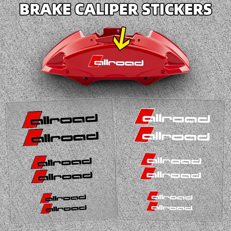 

6 шт. наклейка на автомобильный тормозной суппорт, высокотемпературная водонепроницаемая наклейка для Audi Allroad A3 A4 A5 A6 A7 Q3 Q5 Q7 RS3 RS4 RS5 S3 S4 S5 S7