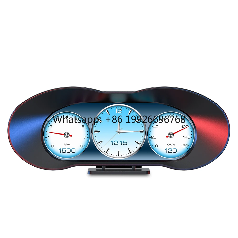 2025 New Model P5 Speedometer Head up Display with Multi Function Alarm Slope Meter OBD2 Car Gauge LCD Screen Auto Meter